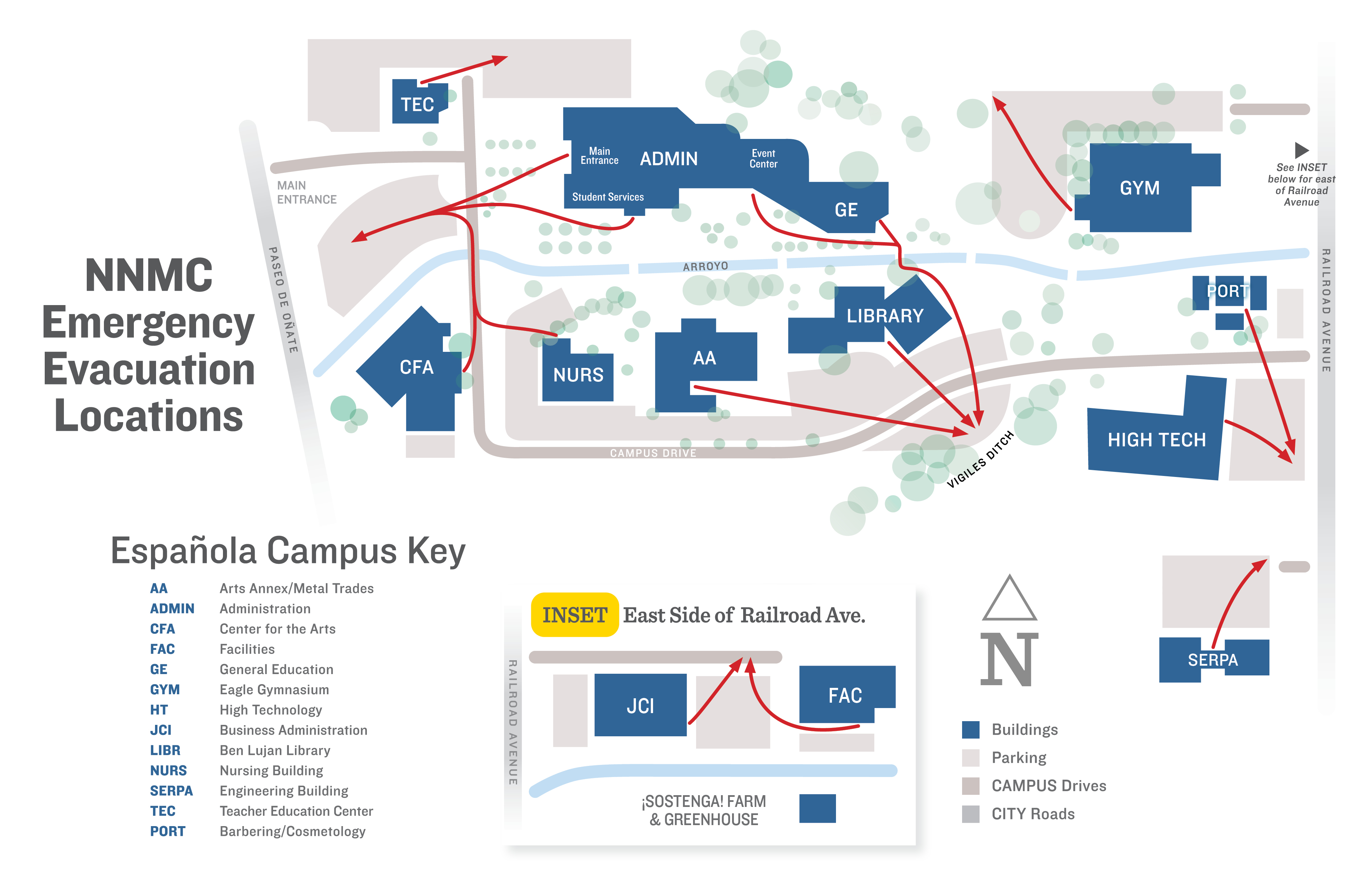 NNMC Campus Evacuation Map